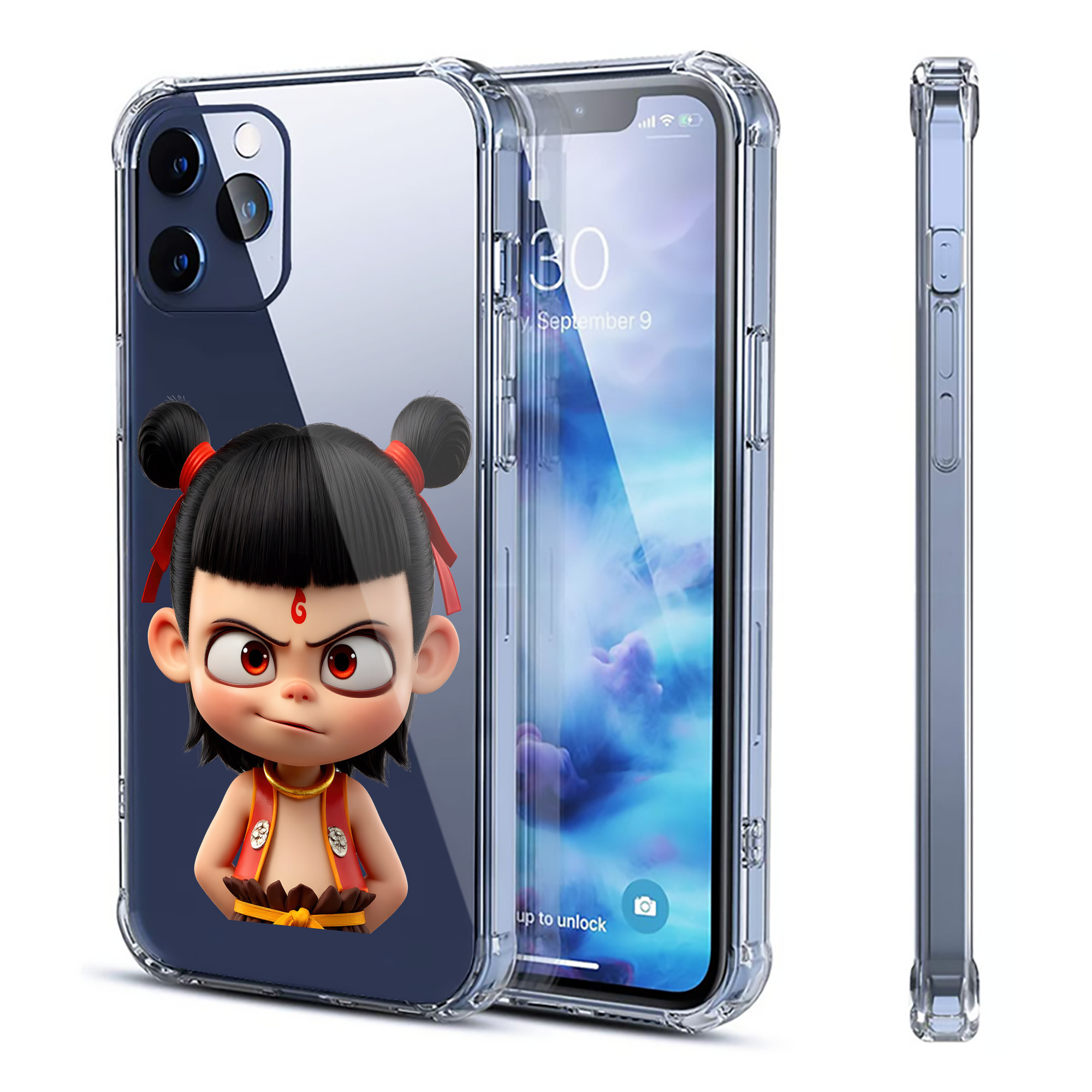 （画像用） Ne Zha 2 ナタ 魔童の大暴れ 【iPhone 12シリーズ対応】透明スマホケース（クリアソフトケース）